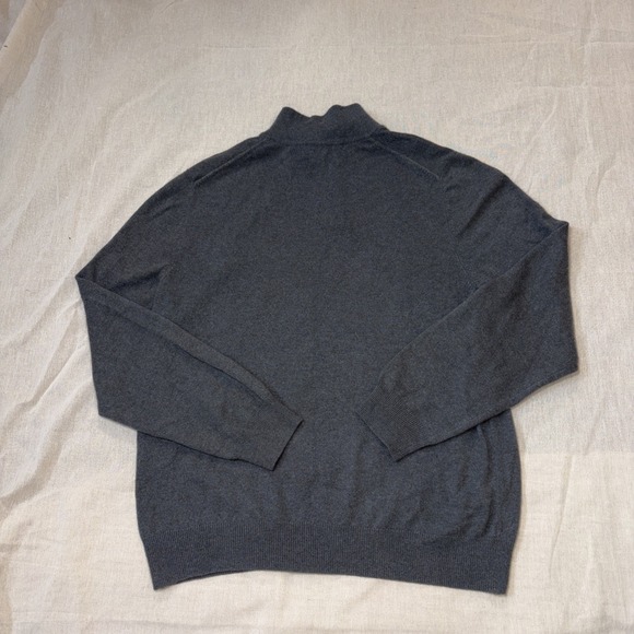 Bloomingdale's Other - The Men's Store Bloomingdale's Cashmere Sweater‎ 1/4 Zip Men's XL Gray Preppy